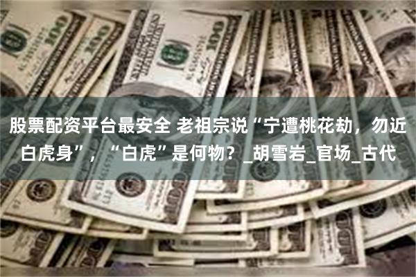 股票配资平台最安全 老祖宗说“宁遭桃花劫，勿近白虎身”，“白虎”是何物？_胡雪岩_官场_古代