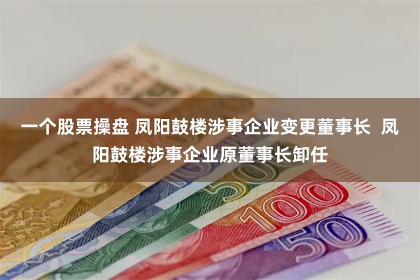 一个股票操盘 凤阳鼓楼涉事企业变更董事长  凤阳鼓楼涉事企业原董事长卸任