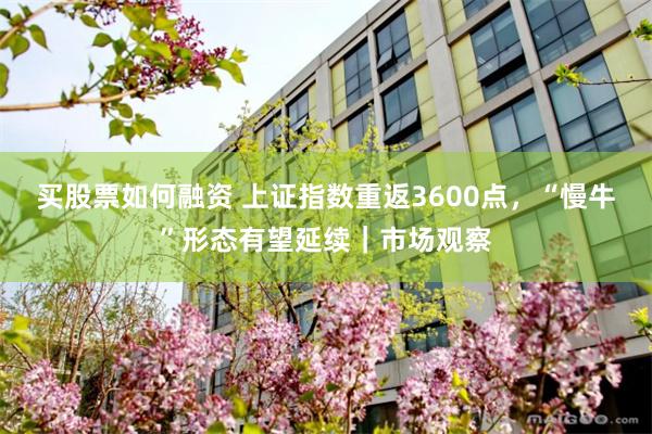 买股票如何融资 上证指数重返3600点，“慢牛”形态有望延续｜市场观察