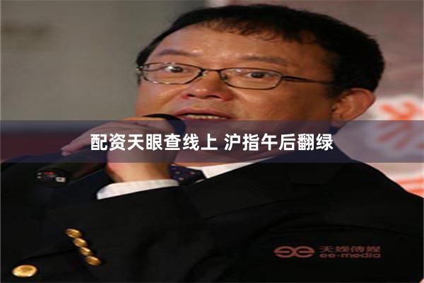 配资天眼查线上 沪指午后翻绿